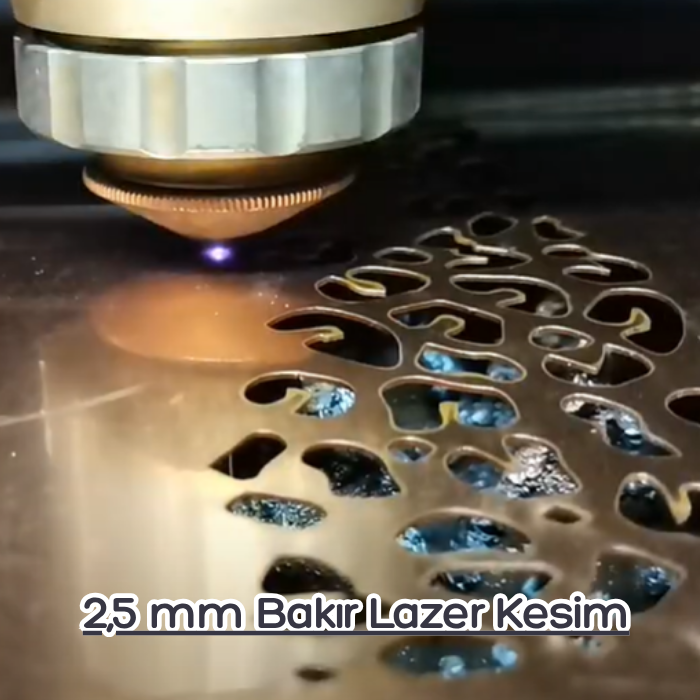 2,5 mm Bakır Lazer Kesim